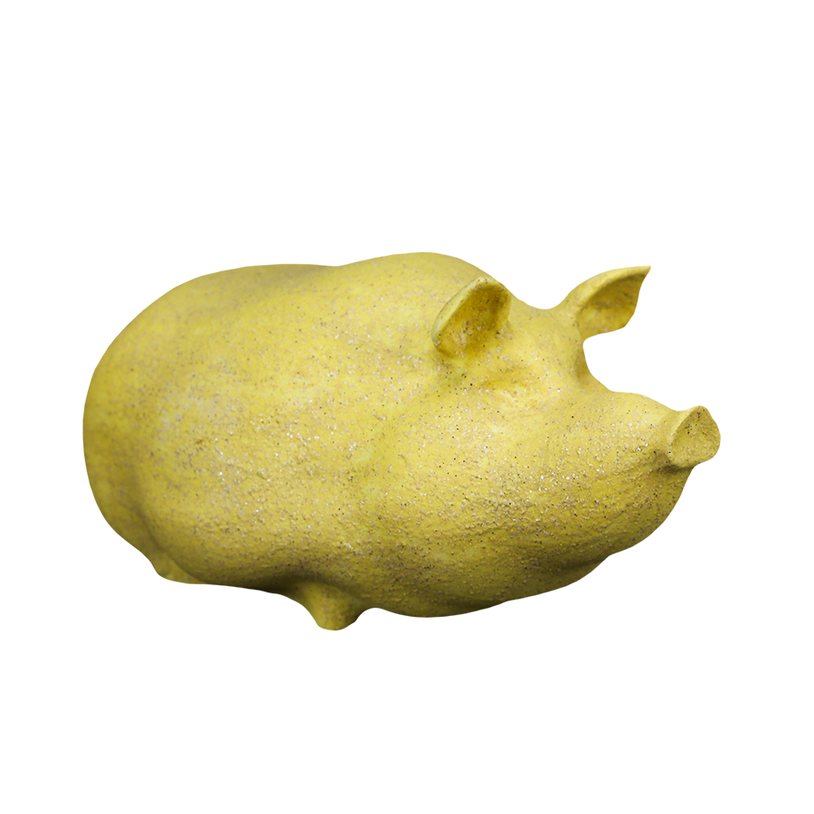 Скульптура "Свинка" желтая