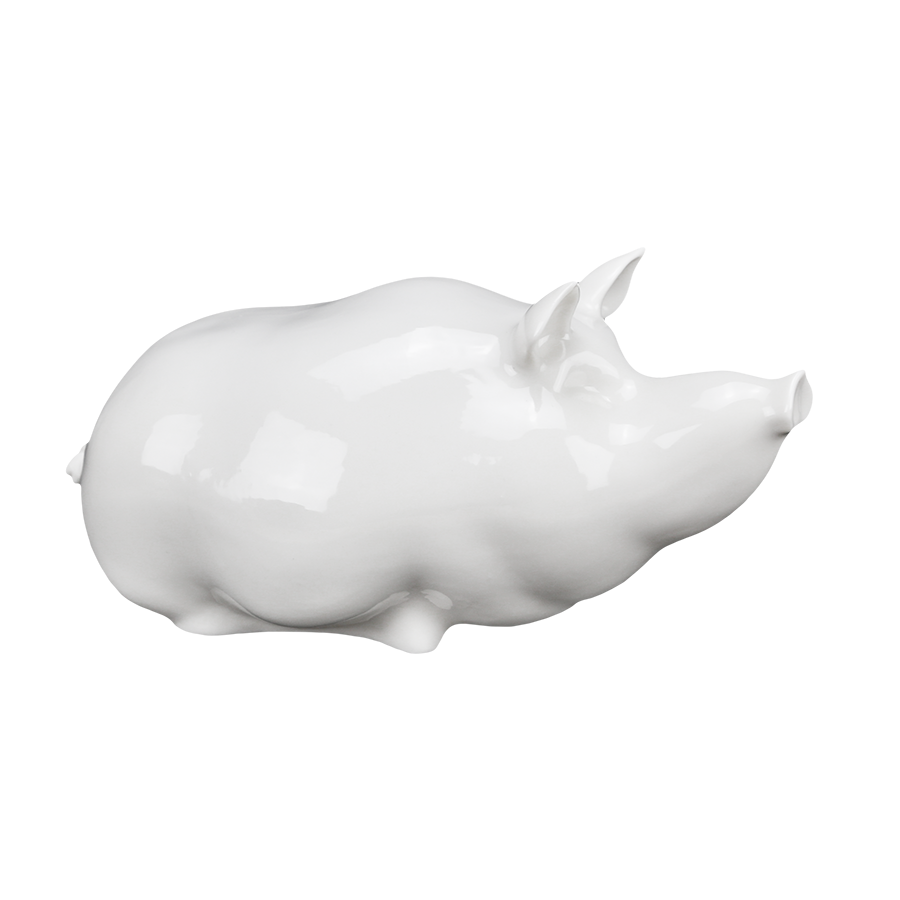 Скульптура фарфоровая Rupor "Свин" белый