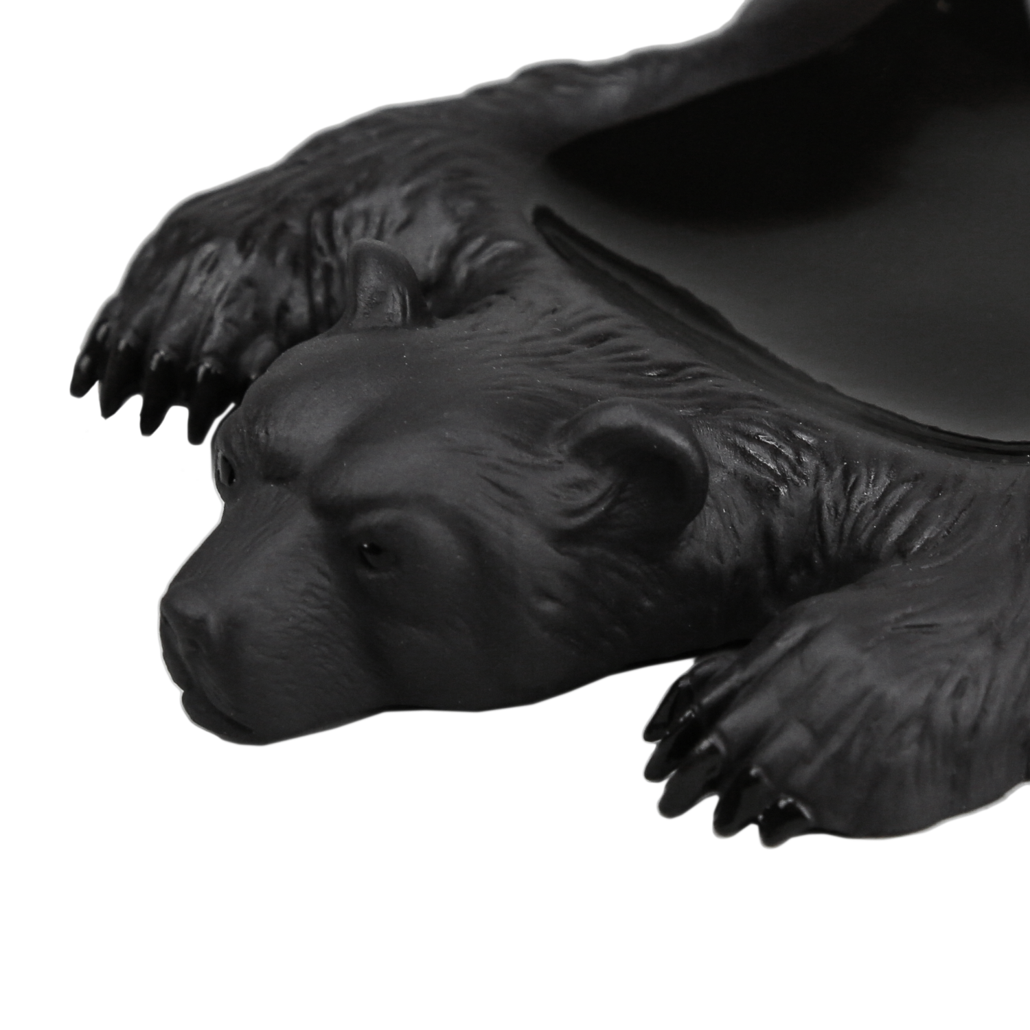 Мелочница фарфоровая Rupor "Медведь" чёрный