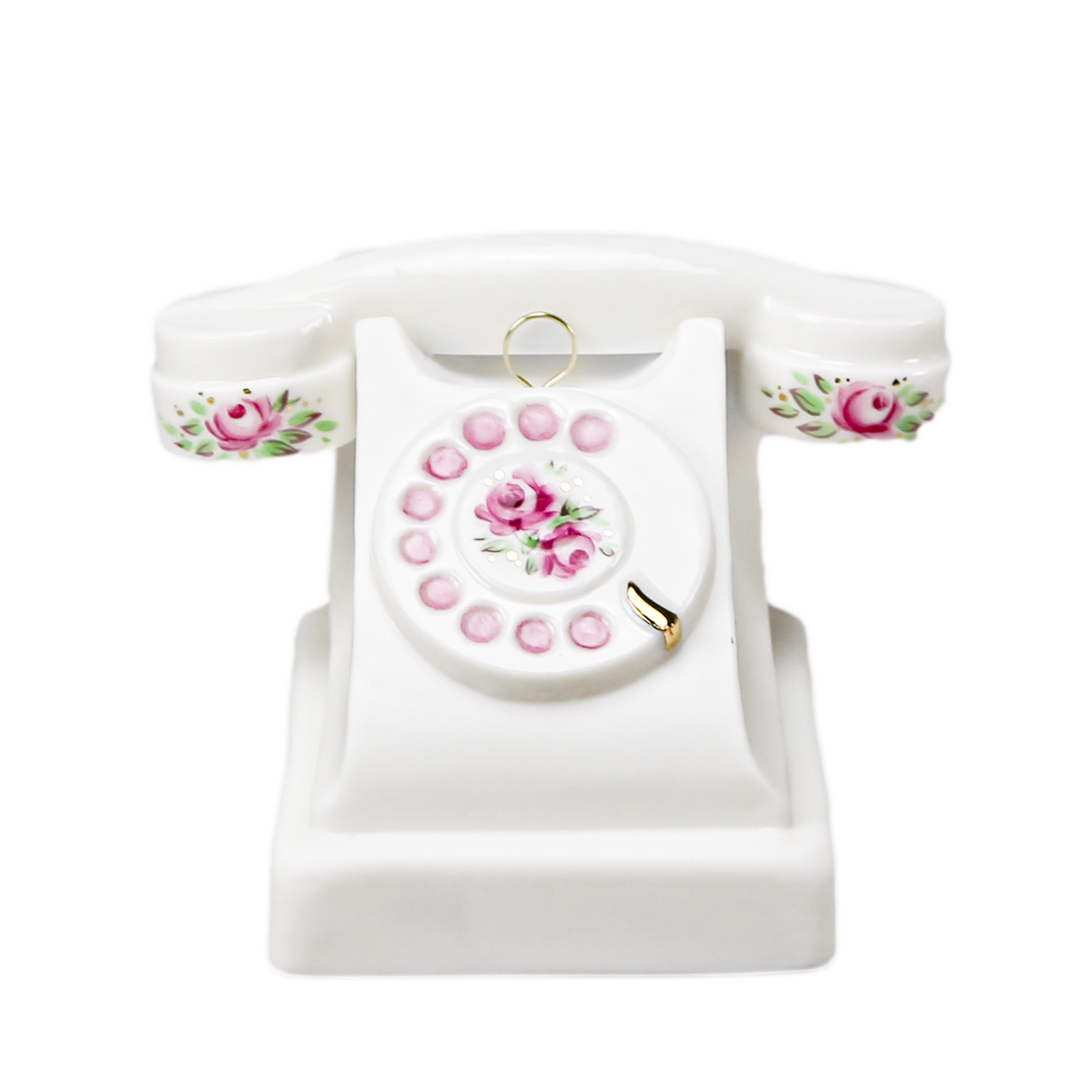 Ёлочное украшение "Телефон" (Розы (розовый))