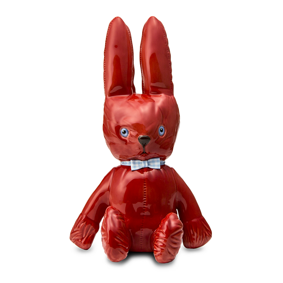 Скульптура "Заяц 1966 год" - голубые глаза (Красный, Голубой)