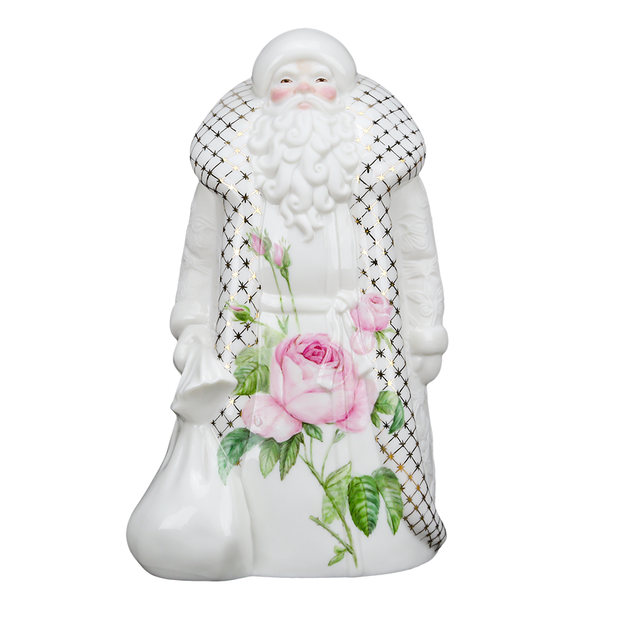 Скульптура "Дед Мороз" резной (Роза большая)
