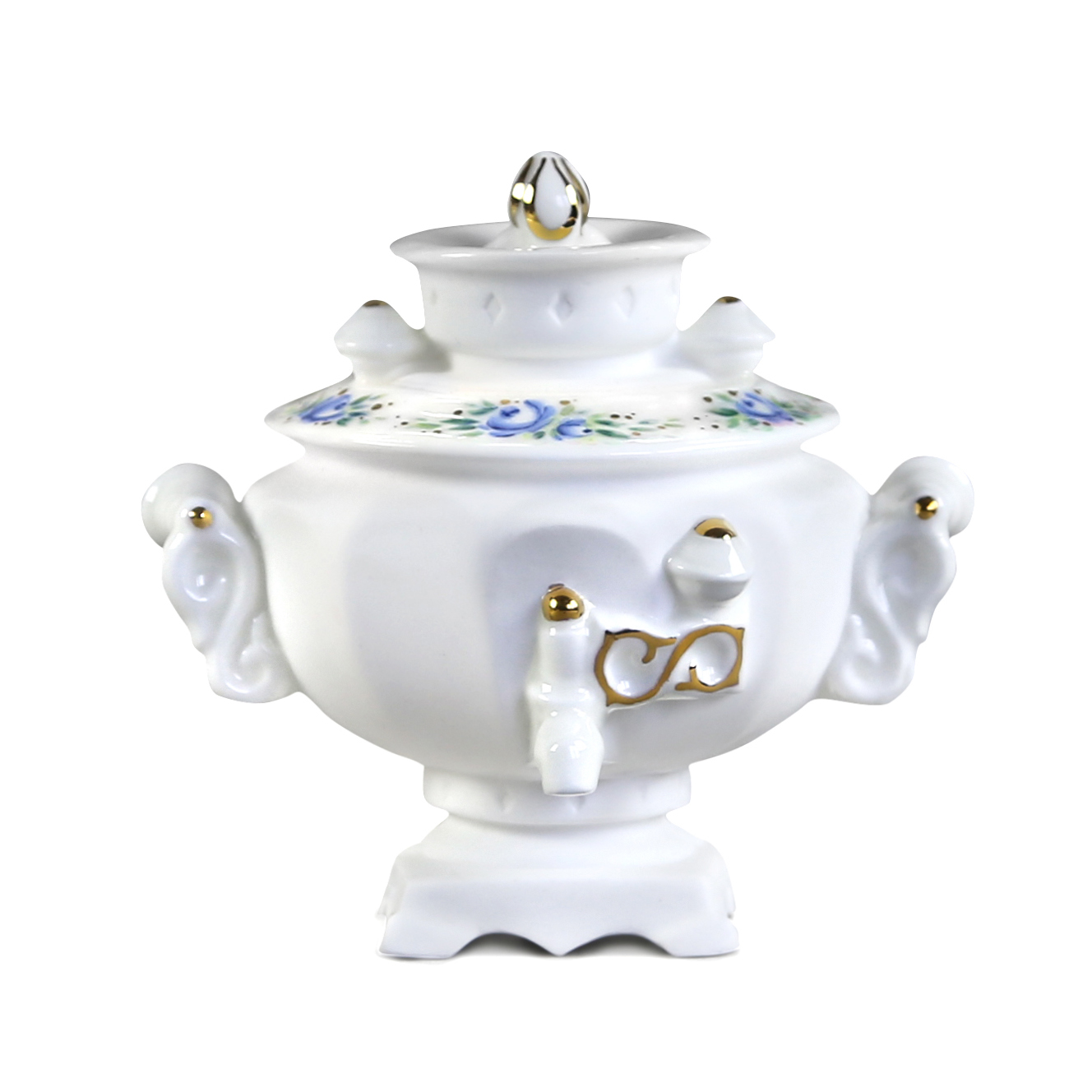 Елочное украшение "Самовар" розовый (Голубой)