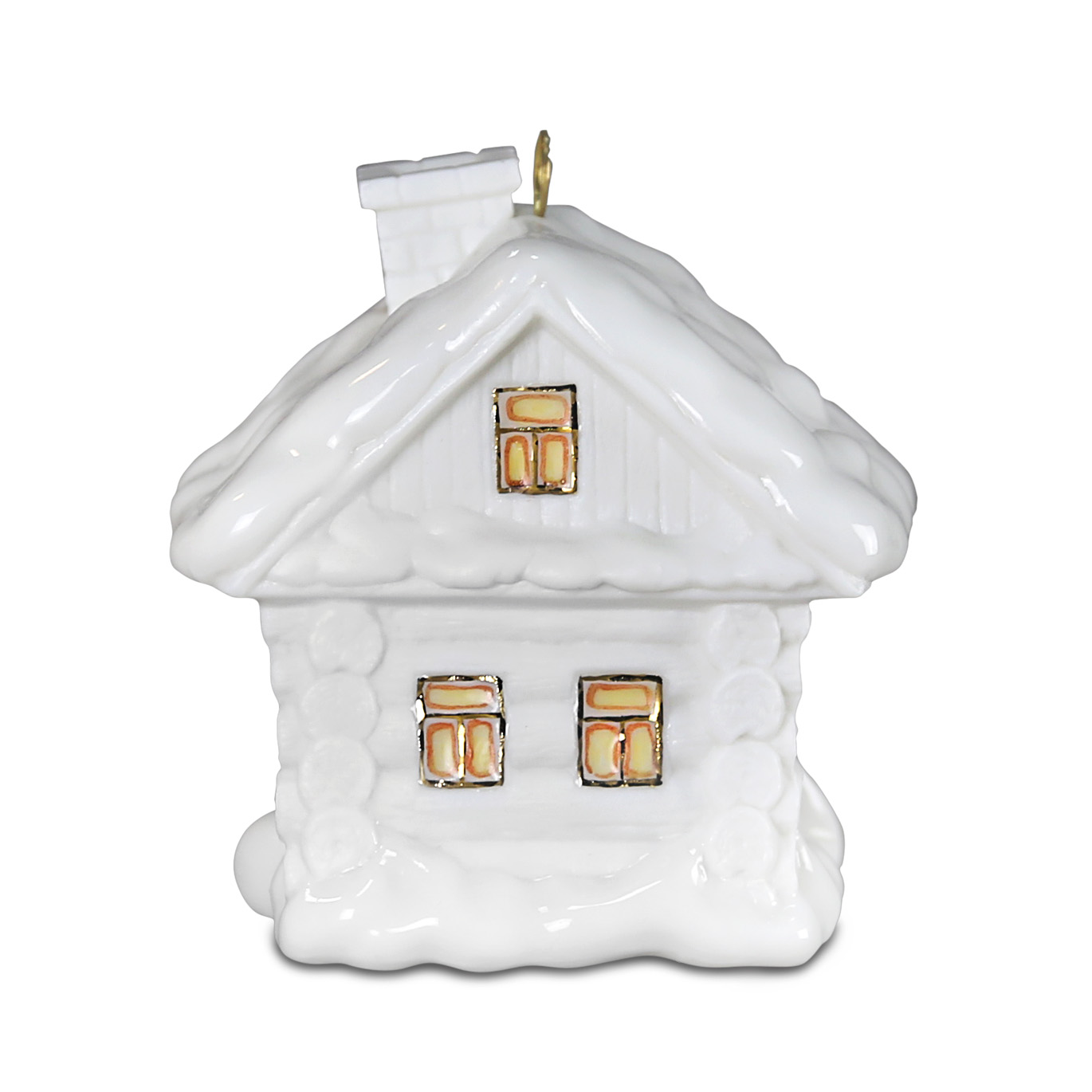 Ёлочное украшение "Избушка" (Желтый)