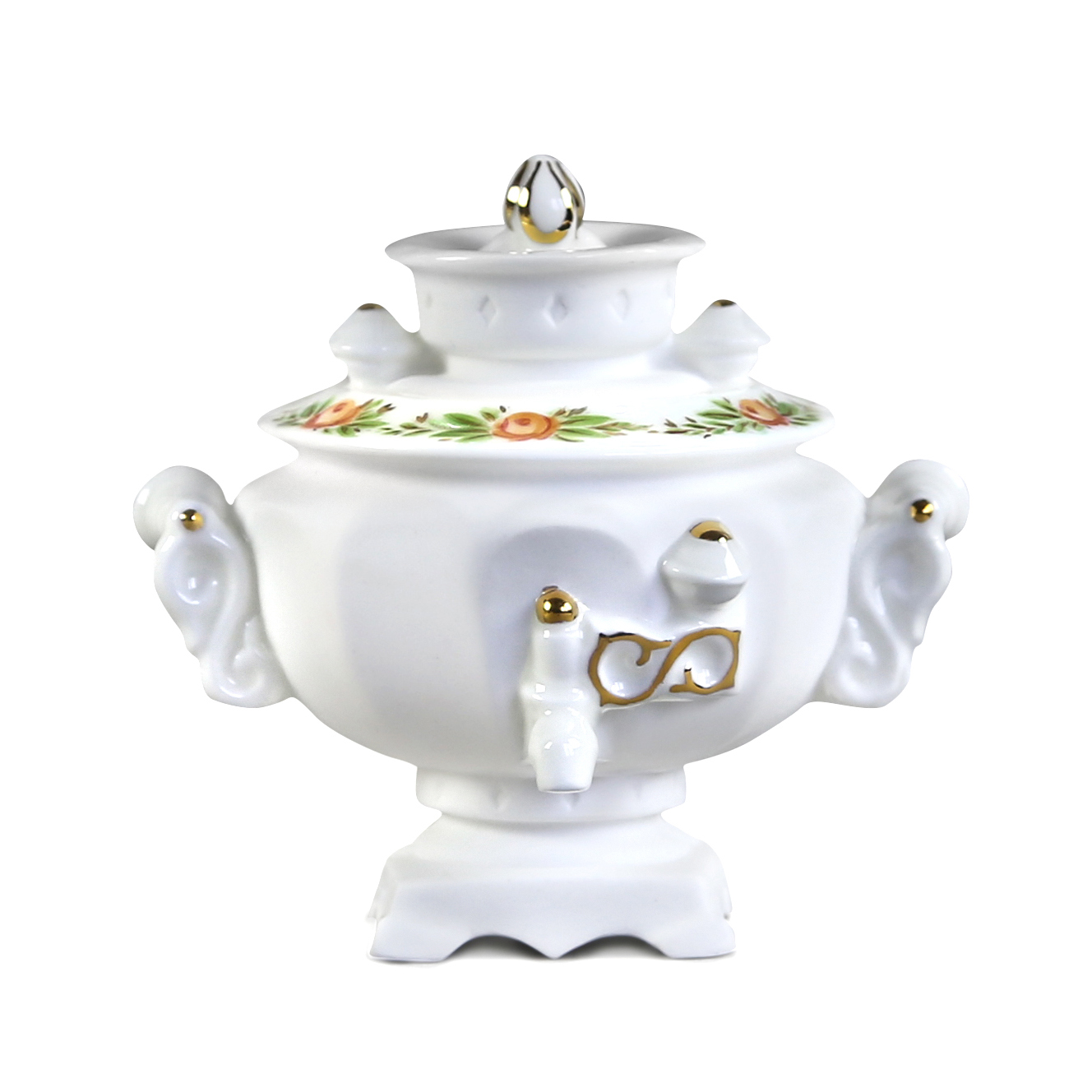 Елочное украшение "Самовар" розовый (Желтый)