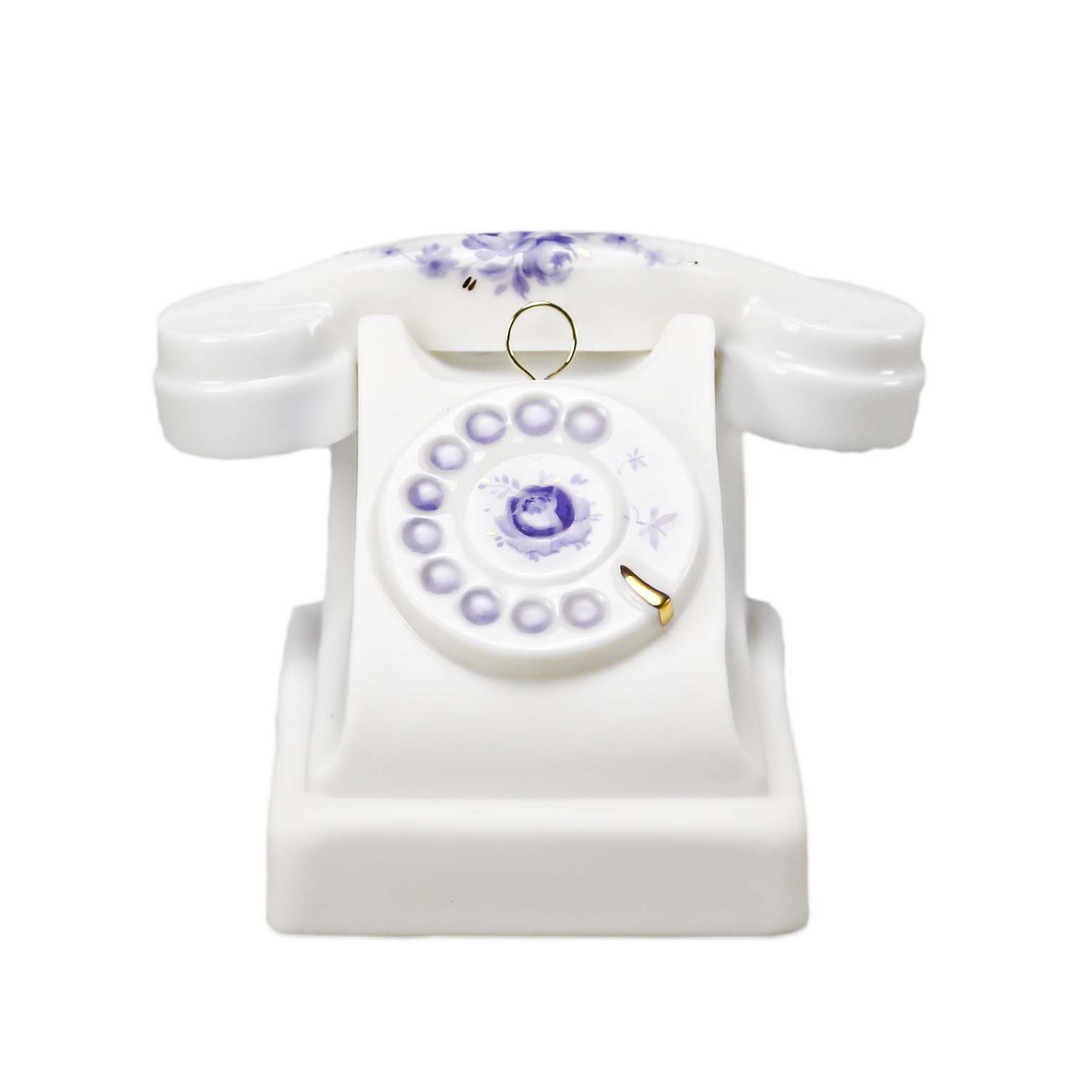 Ёлочное украшение "Телефон" (Розы (синий))