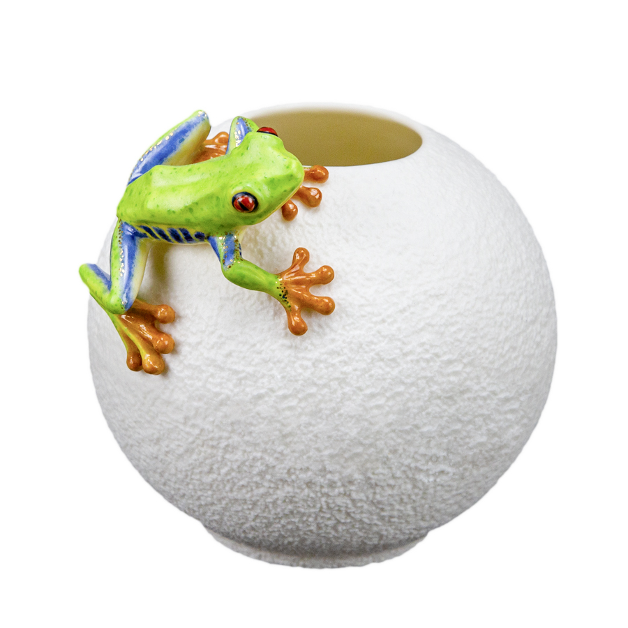 Ваза "Лягушка" зелёная