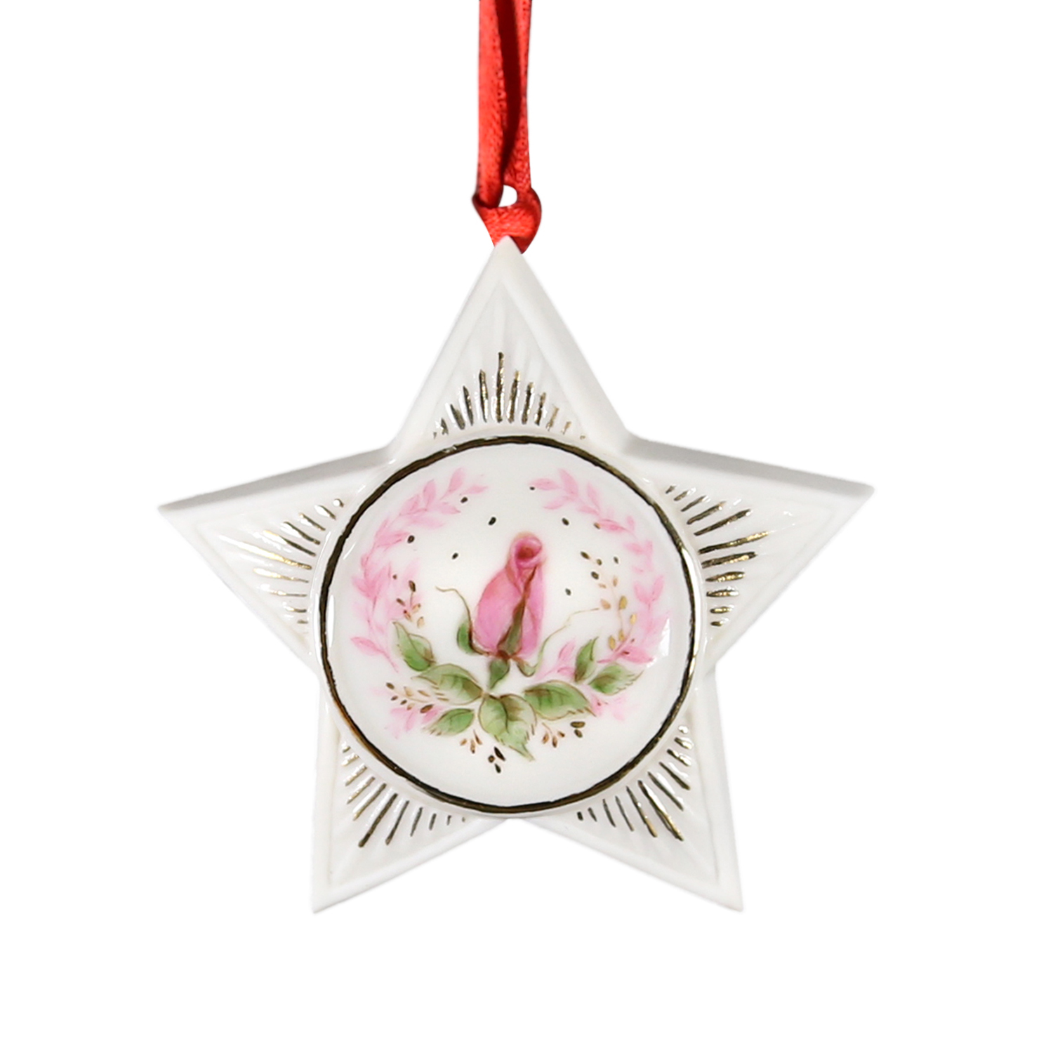 Елочное украшение "Звезда" (Роза №2)
