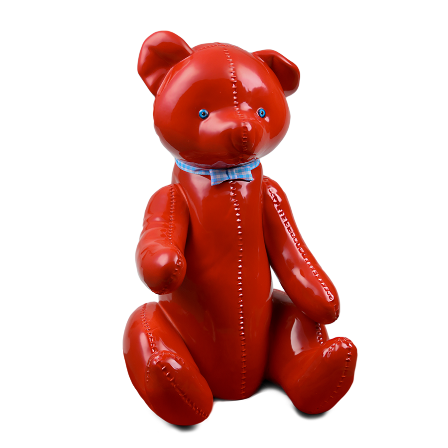 Скульптура "Медведь 1959 год" медовые глаза (Красный, Голубой)