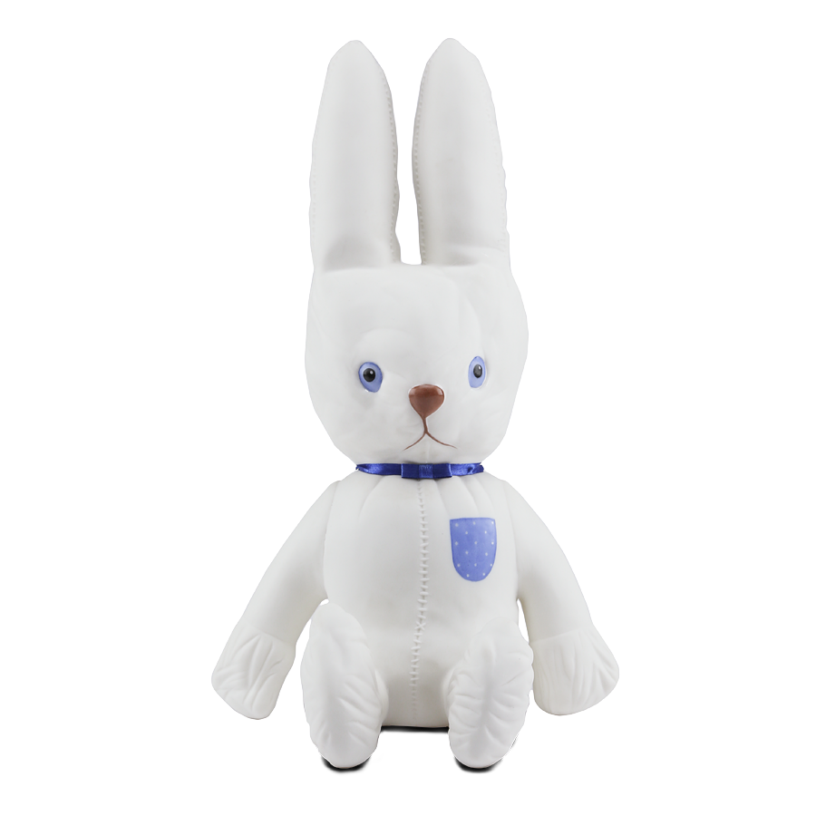 Скульптура "Заяц 1966 год" - голубые глаза (Премиум, Голубой)